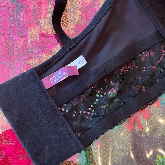 Adored by Adore Me Payal Longline Underwire Floral Lace Demi Cup Bra 40DD - Picture 4 of 11